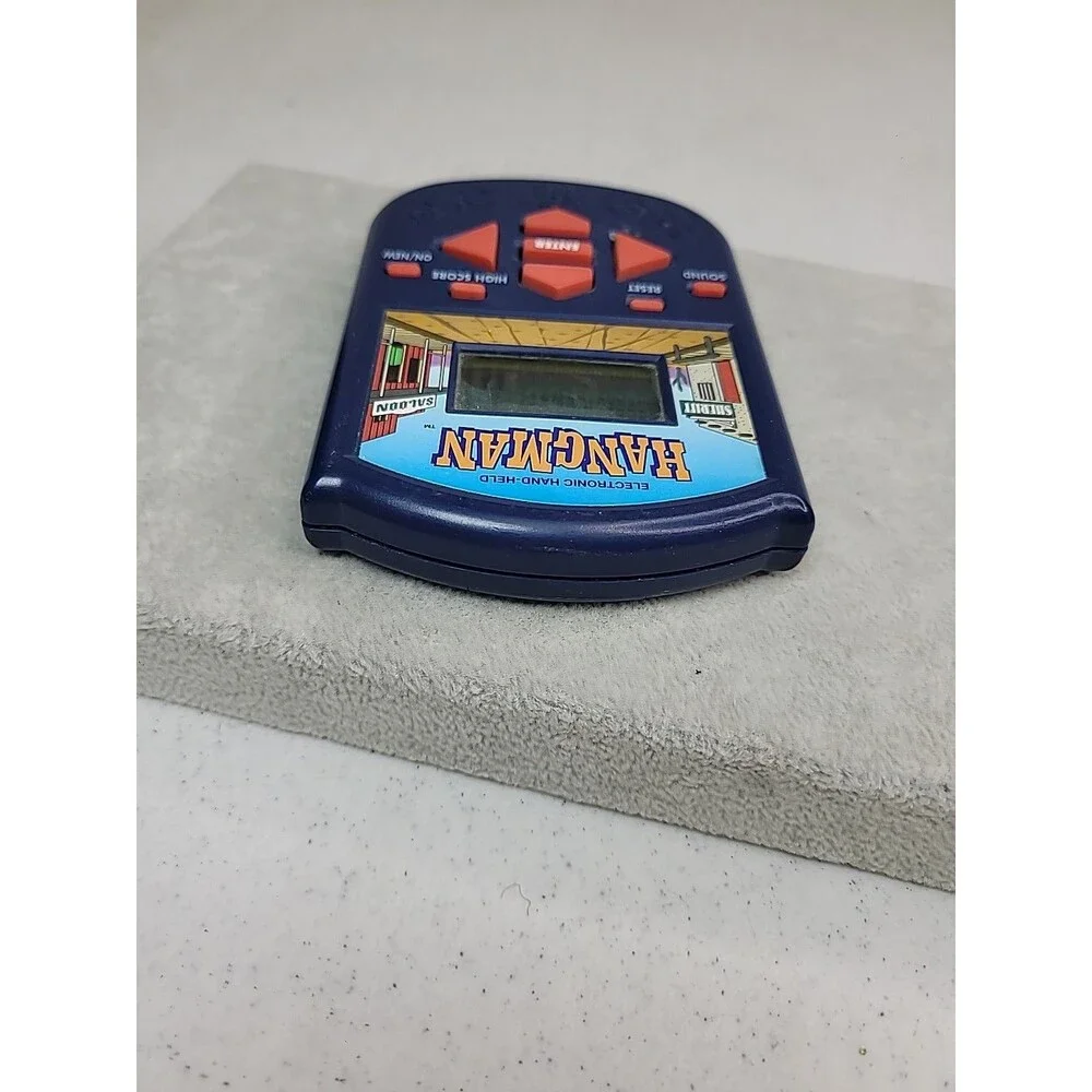 Vintage Electronic Handheld HANGMAN Game 1995 Milton Bradley Tested Works Words